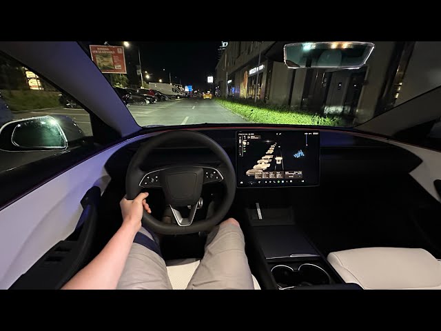 Tesla Model 3 Performance 2024 Night Drive