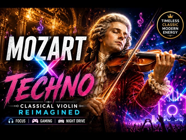 Mozart x Melodic Techno | Epic Classical Violin Music Mix for Focus, Gaming & Night Drive