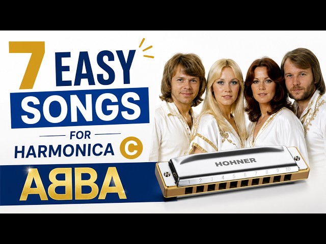 7 ABBA Hits on Harmonica | Easy Tutorial (No Bending Needed)