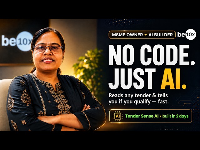 She Built an AI Tool in 2 Days — With NO Coding | Be10x