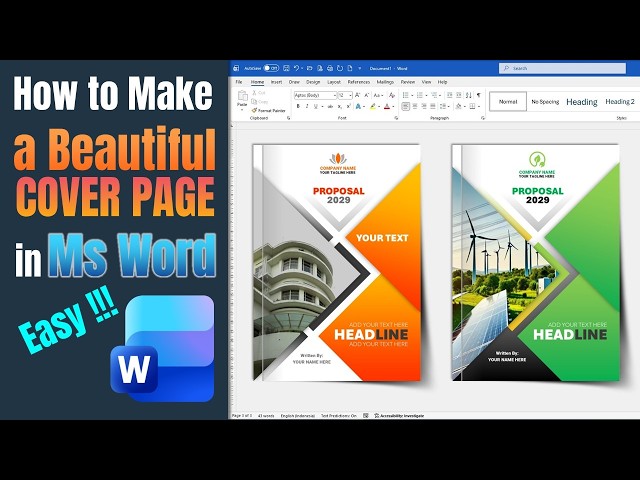 How to Make a Beautiful Cover Page in Ms Word
