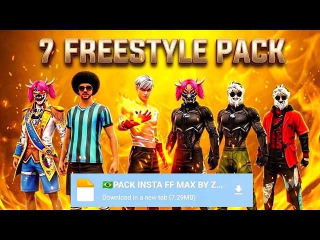 7 INSTA X FREESTYLE PACK FF & FF MAX GLITCH FILE 🖇️