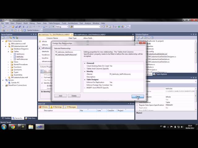 C# Formulario com SQL Server