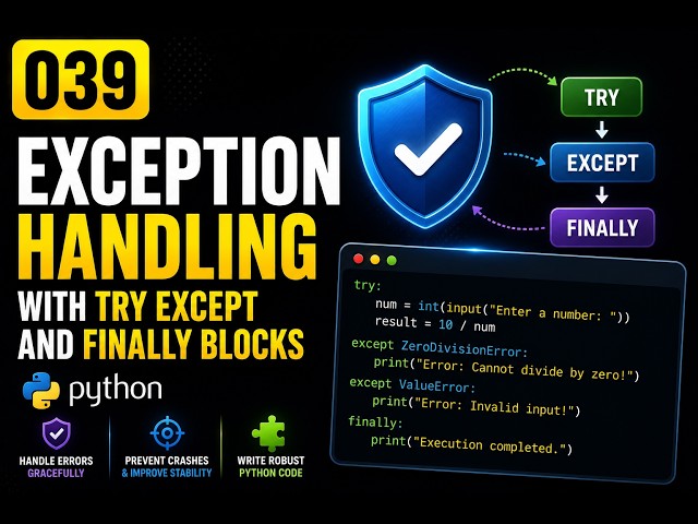 039 | Exception Handling With Try Except And Finally Blocks