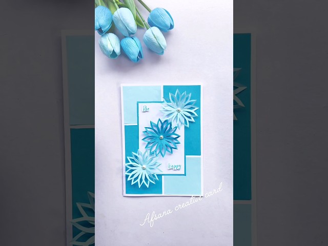 Beautiful ❄️greeting card ✉️ sky🩵 blue💙 #cardmaking #cardideas
