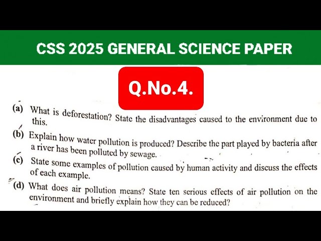 CSS 2025 General Science and Ability Paper Solved | CSS 2025 Past Papers Solution | CSS 2025 gsa