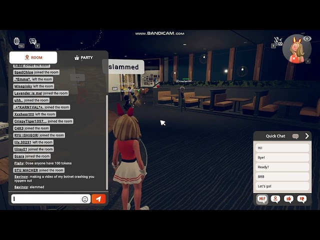 Spectra Slams RecRoom blackcat retards back to dorm