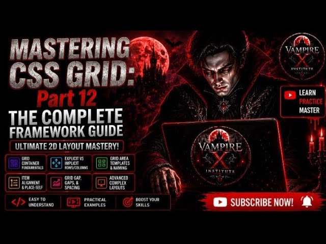 CSS Grid Part 12 | Advanced CSS Grid Layout Tutorial | Responsive Website Design 🔥