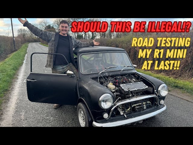 R1 Yamaha Classic Mini Project | First Road Test! | Part 3 - MotoVlog 65