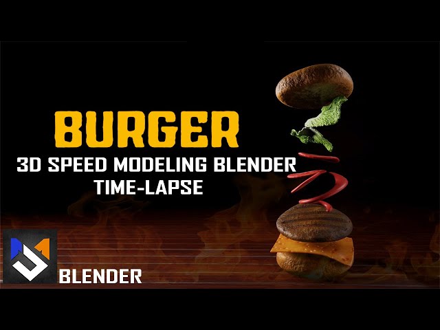Burger 3d speed modeling time-lapse #blender #speedmodeling #texturepaint