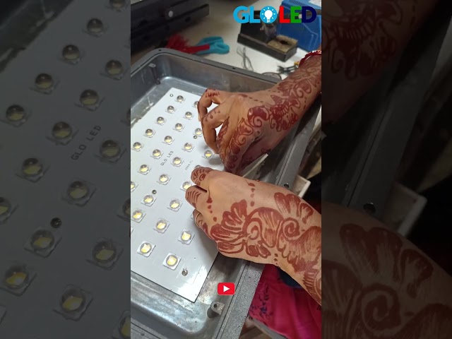 process of making 250w led flood light by glo led company in India