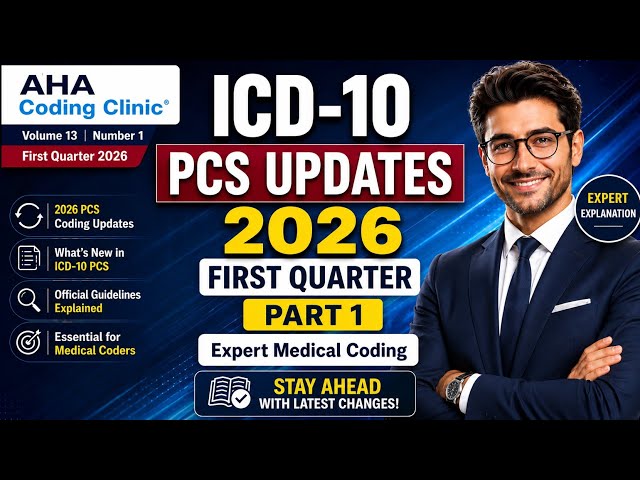 ICD 10 CM/PCS Coding Clinics 2026 |  First Quarter | Part 1 | 1st Q | Medical Coding | Interview