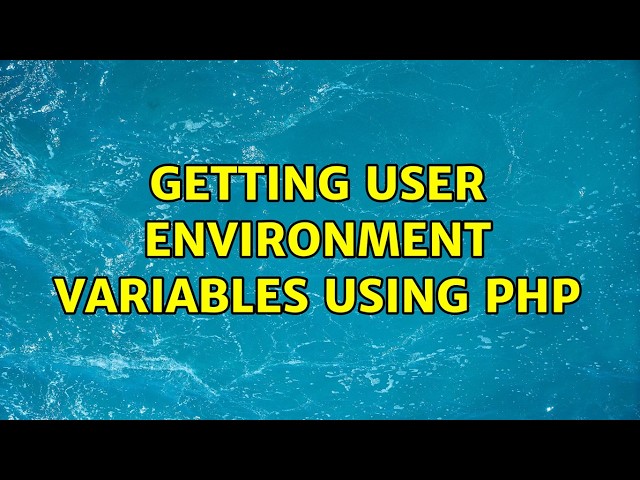 Getting user environment variables using PHP