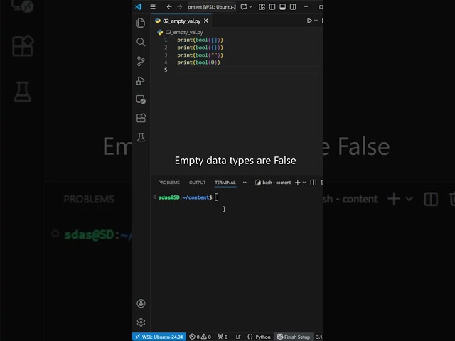 Python Trick #9 – Empty values explained