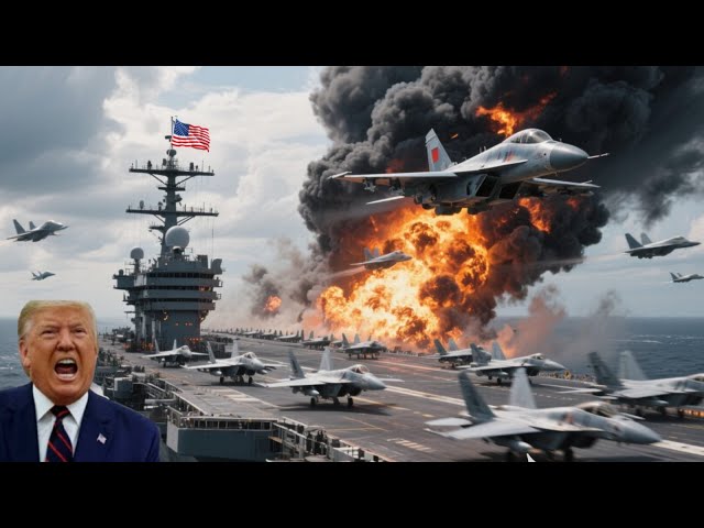 13 minutes ago: Russian Sukhoi pilots brutally destroy US aircraft carrier in the Black Sea