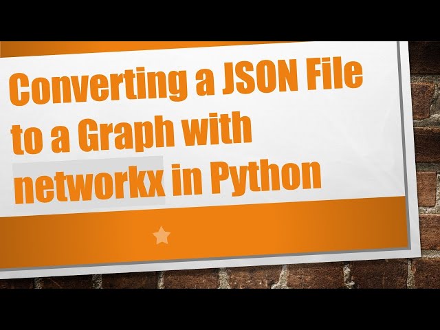 Converting a JSON File to a Graph with networkx in Python