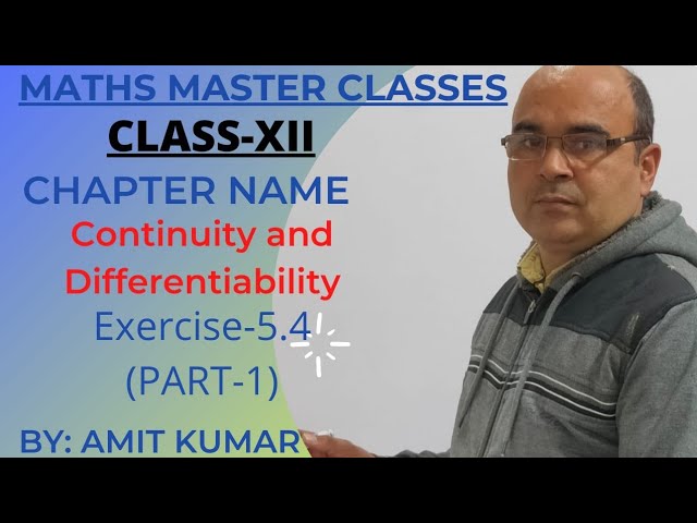 Continuity and differentiability // Exercise-5,4 Q-1,2,3,4&5 Maths Ncert class -12