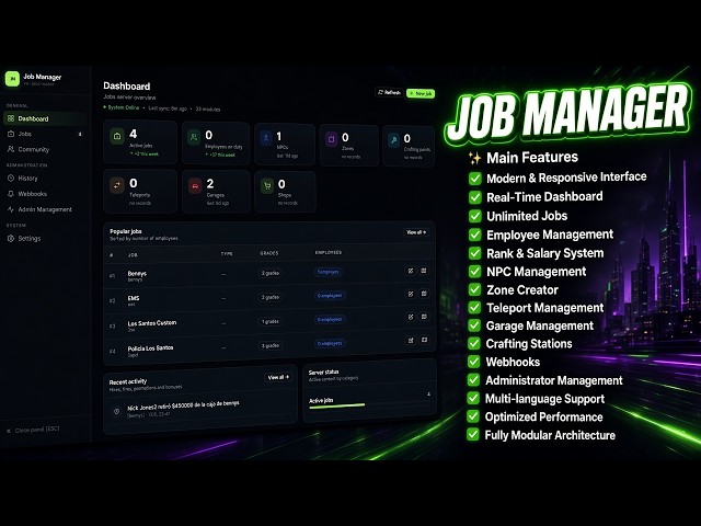 vx-jobcreator — In-Game Job Creation & Management System for FiveM (QBCore)