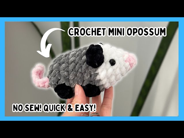 Crochet Opossum (NO SEW) Tutorial 🧶 FREE Amigurumi Pattern Step by Step, Advanced Beginners Possum
