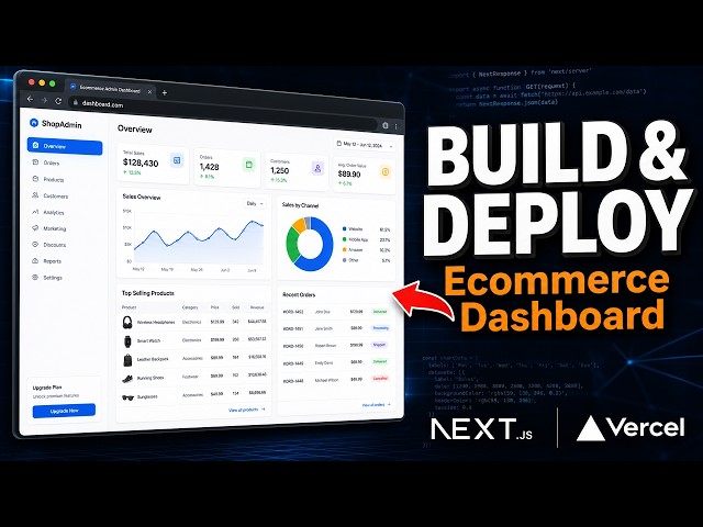 Build & Deploy a Sales Ecommerce Dashboard in Next.js