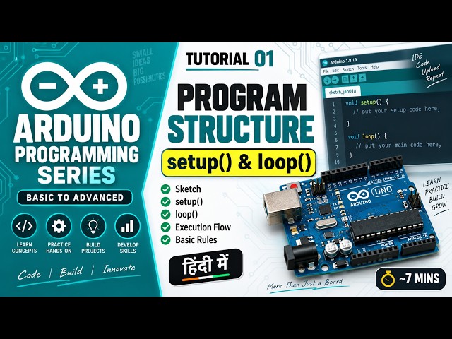 Arduino Programming Basic to Advanced #1 | Program Structure Explained