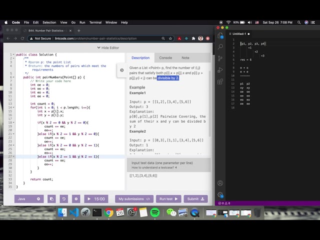 Number Pair Statistics | Leetcode Lintcode