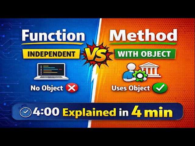 Difference Between Function and Method .#function #method