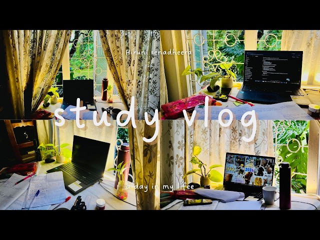 Study With Me on a Rainy Day 📚 | Calm & Cozy Student Vlog #StudyVlog #StudyWithMe #RainyDay