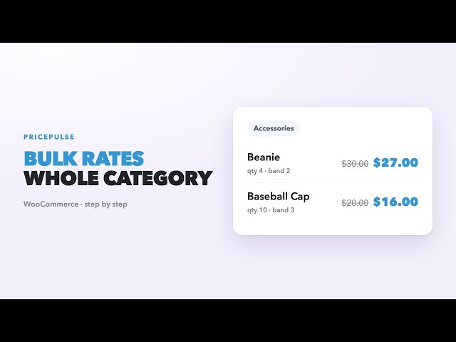 WooCommerce Bulk Discounts for a Whole Category | PricePulse