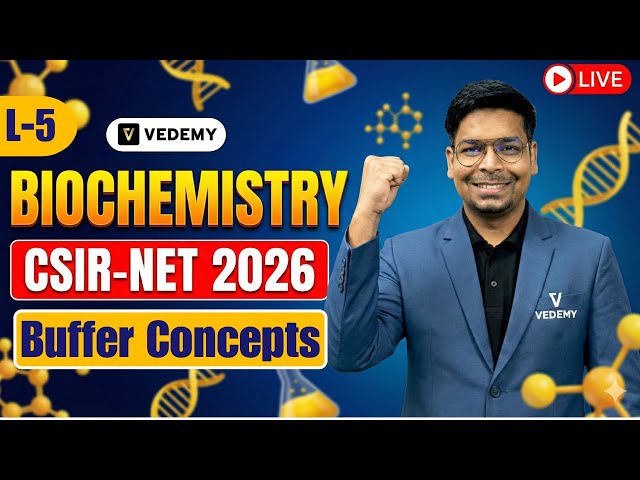 CSIR-UGC-NET 2026 | L5 | Biochemistry | Buffer Concepts | Unit 1 | Dr. Virendra Singh | CSIR | GATE|