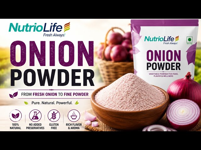 Onion Powder | From Fresh Onion to Fine Powder | Nutriolife Food Processing