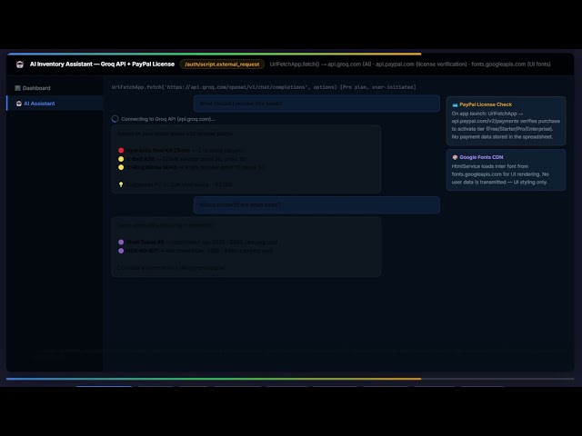 Invora Inventory Management — Full App Demo | Google Sheets Add-on | Google Verification