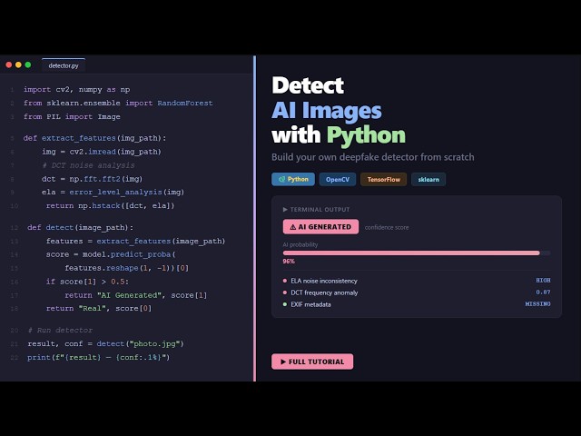 Detect AI-Generated Images with Python | Part 1