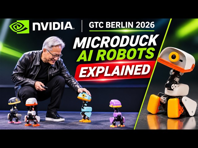 Jensen Huang Reveals Microduck Robots at GTC Berlin 2026 Explained