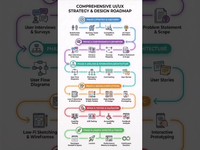 UI/UX Design Roadmap 2026 🎨 | Complete Strategy, Research, Design & Testing Guide