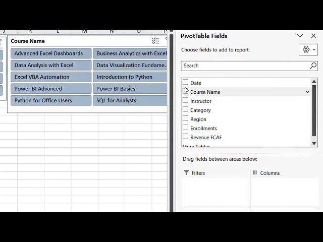 Excel Dashboard Tutorial: Build a Dynamic Course Enrollment Report from Scratch! | Vity Analytics