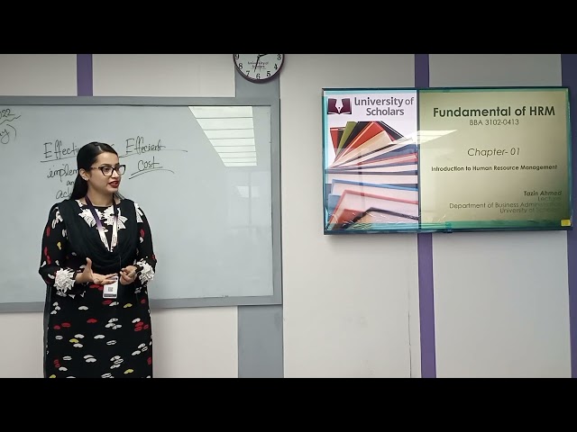 Fundamentals of HRM | Lecture-1| BBA | Tazin Ahmed | University of Scholars