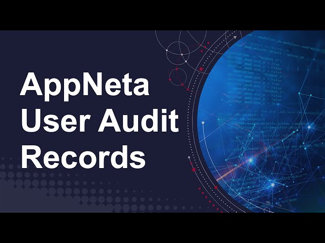 User Audit Records in AppNeta