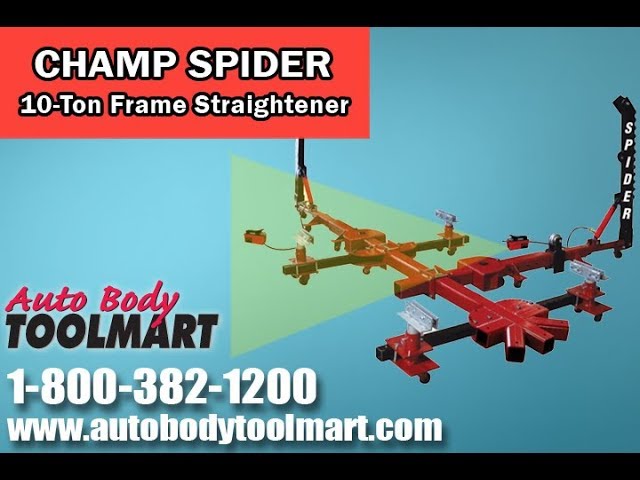 Champ Spider Portable 10-Ton 4-Clamp Frame Straightener
