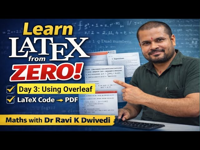 Overleaf Tutorial for Beginner | Online LaTeX Editor | Create LaTeX Document | LaTeX Course Day 3