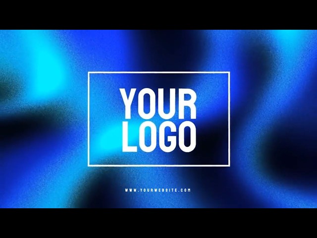 Blue Gradient Blur AI Logo Animation Reveal Intro Video Template (Customizable) - FlexClip