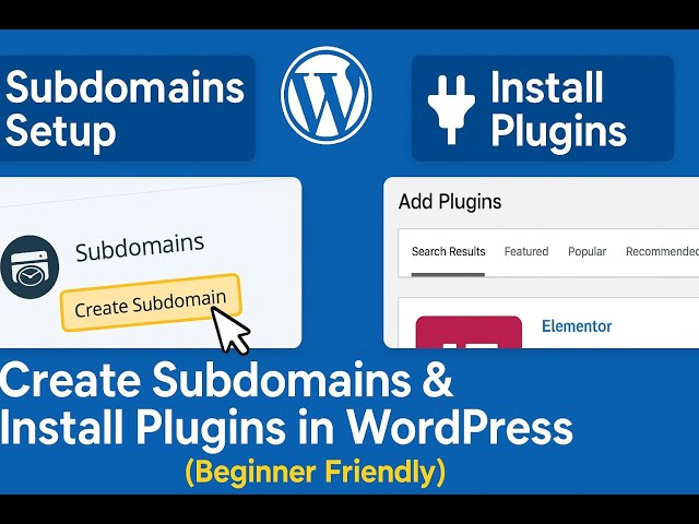 How to Create Subdomains & Install Plugins in WordPress Step-by-Step Tutorial #learnitpedia