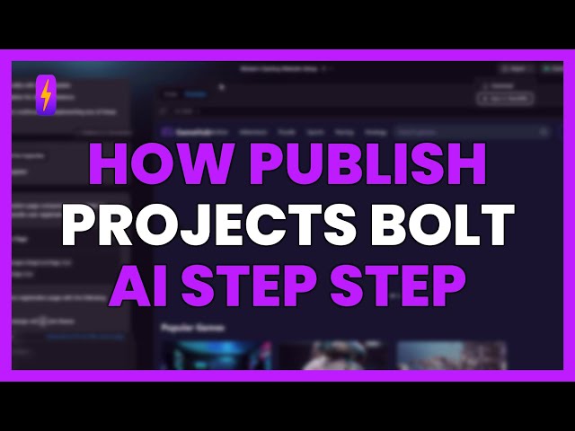 How to PUBLISH PROJECTS in BOLT AI: Step by Step TUTORIAL