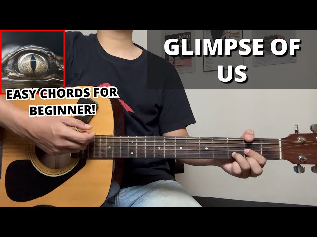 Glimpse Of Us - Joji (Guitar Tutorial) No Capo! Easy Chords For Beginner!