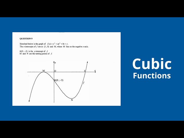 May/June 2022 Grade 12 Mathematics Calculus Cubic Functions Question 9 Supplementary Exam Memo