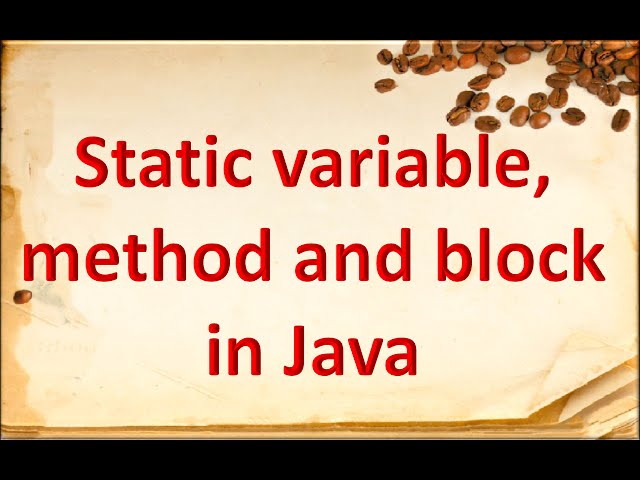 What is static keyword in java