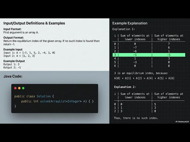 Day17 | AP01-02 - Week03 | Equilibrium index of an array | Sum of Even indexed elements in a range
