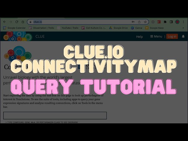 ConnectivityMap Query tutorial | clue.io | LINCS | CMap L1000 Assay | Differential Gene Expression