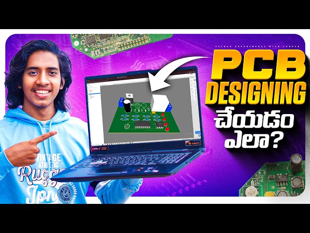 How to Design a PCB in EasyEDA | Make Your Own Circuit Board | Telugu experiments