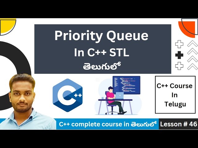 priority queue in c++ stl Full Explanation In Telugu